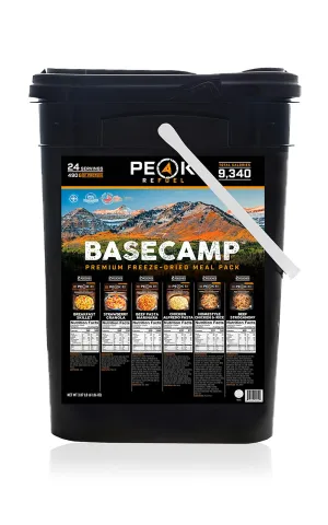 Peak Refuel Basecamp Bucket | Premium Freeze Dried Meal Pack (24 Servings)