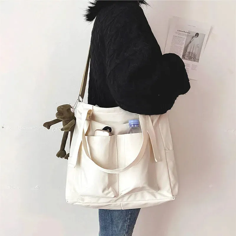 2022 new Women's Bag Shopper Simple Fashion Zipper Handbags Nylon Waterproof  Large Capacity Tote Shoulder Bags For Women
