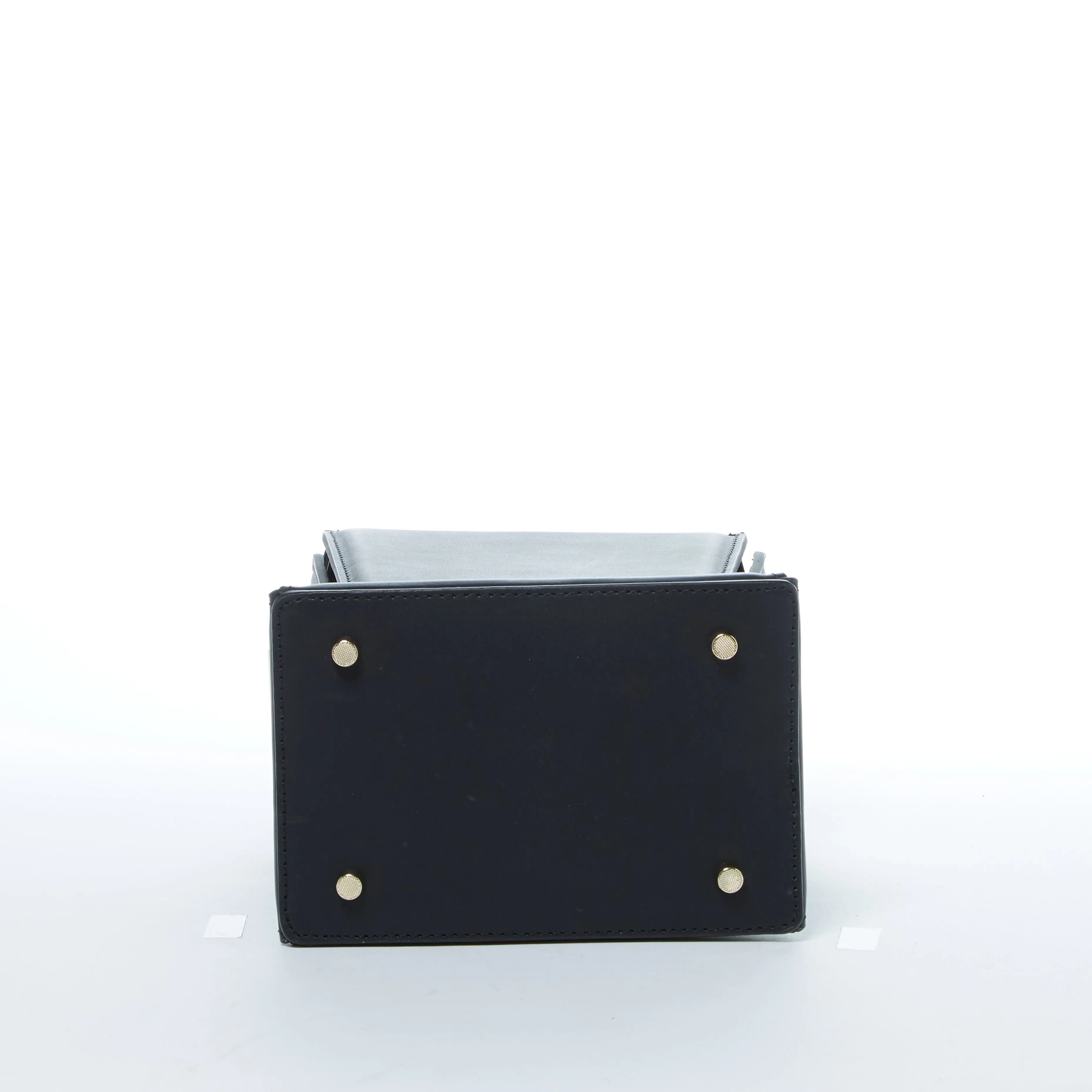 Amber Leather Bucket Purse Black