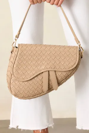 Around City Streets Woven Beige Saddlebag