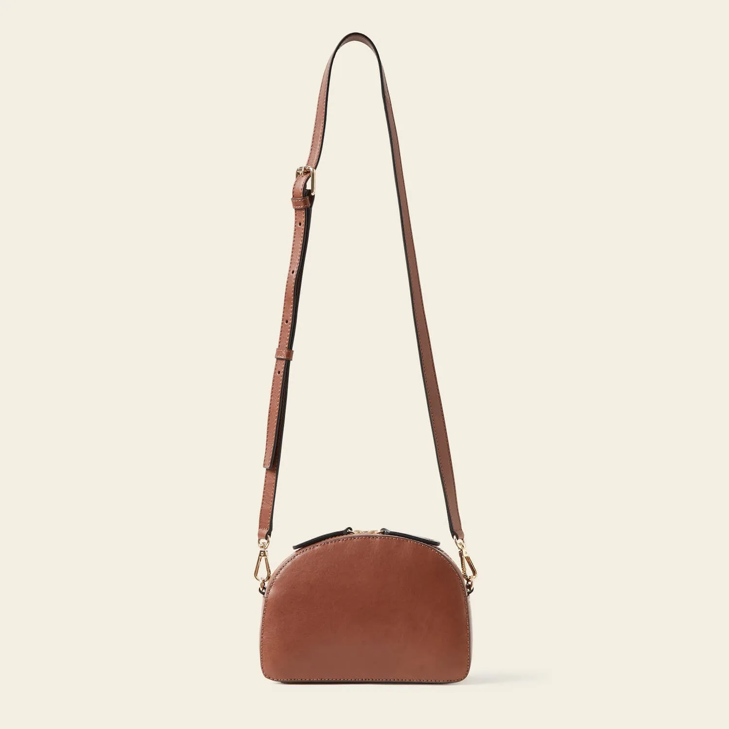 Babaluna Crossbody - Tan Punched Flower