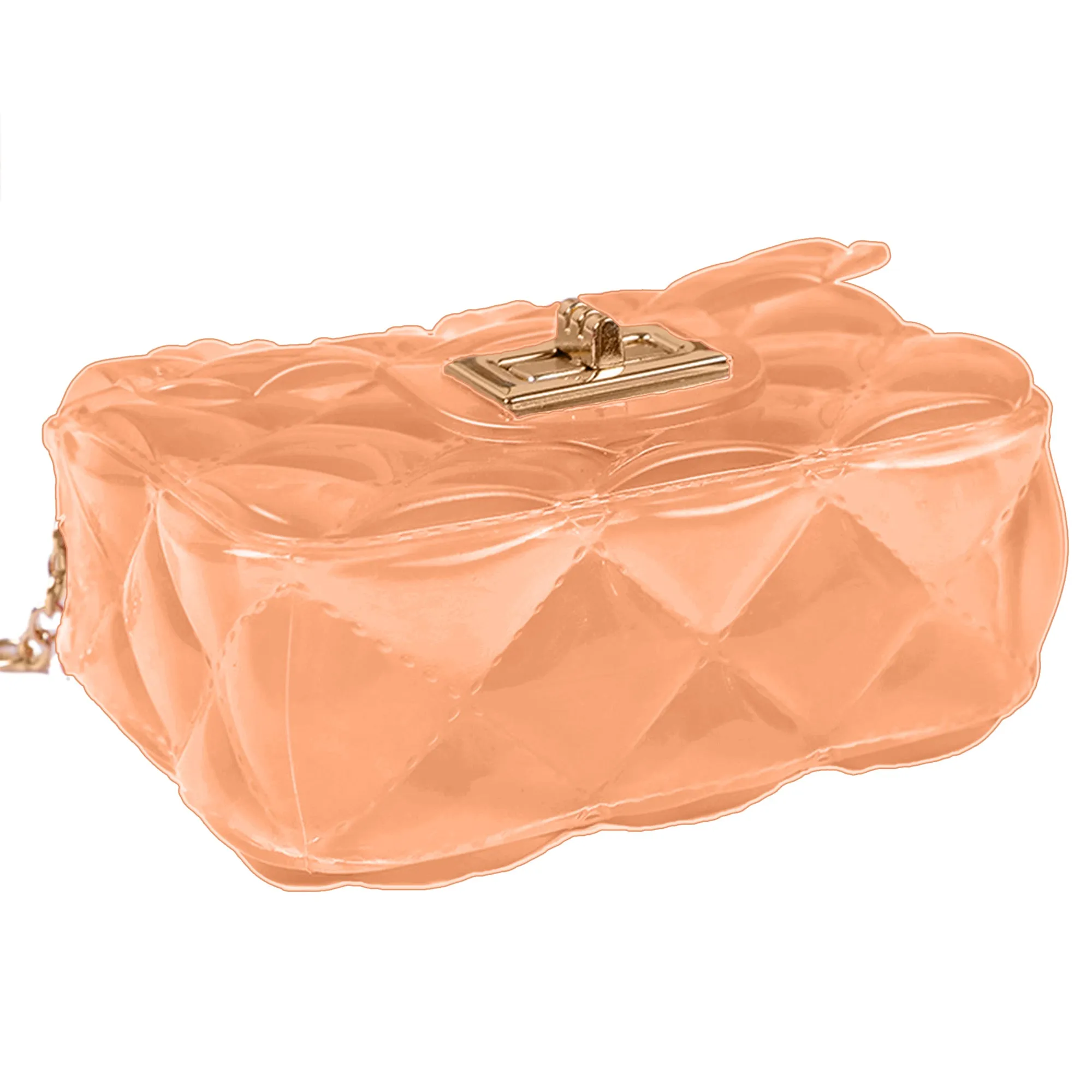 Babymoon Kids Jelly Sling Purse Fashion Handbag | 9x13x5 CM | Peach