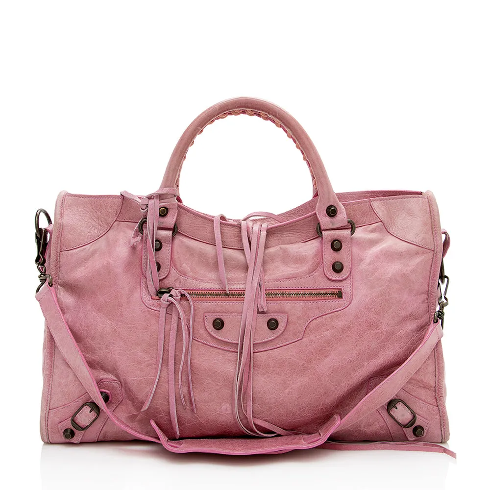 Balenciaga Agneau Classic City Satchel (SHF-17347)