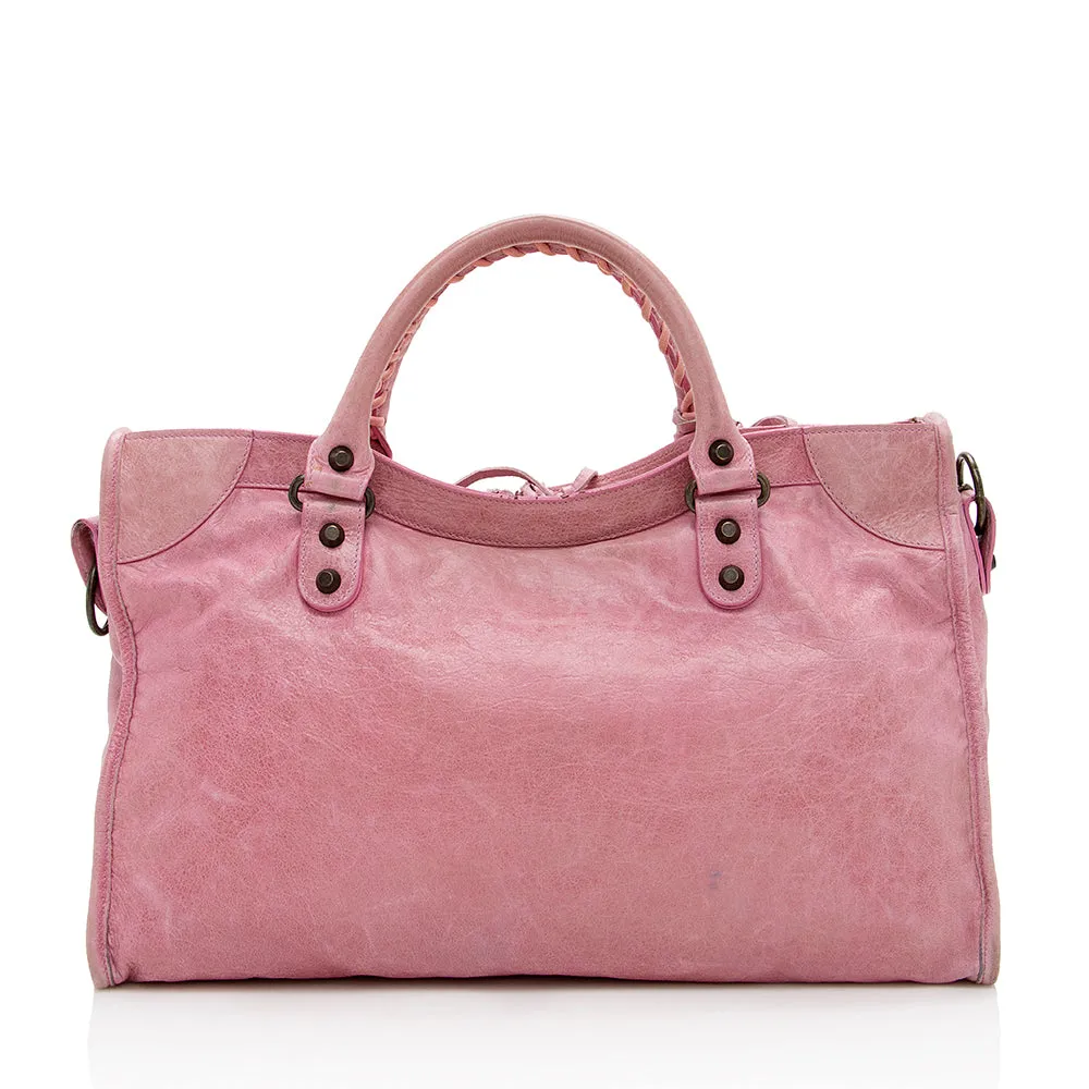 Balenciaga Agneau Classic City Satchel (SHF-17347)