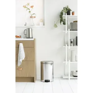 Brabantia NewIcon Pedal Bin 20L - Brilliant Steel