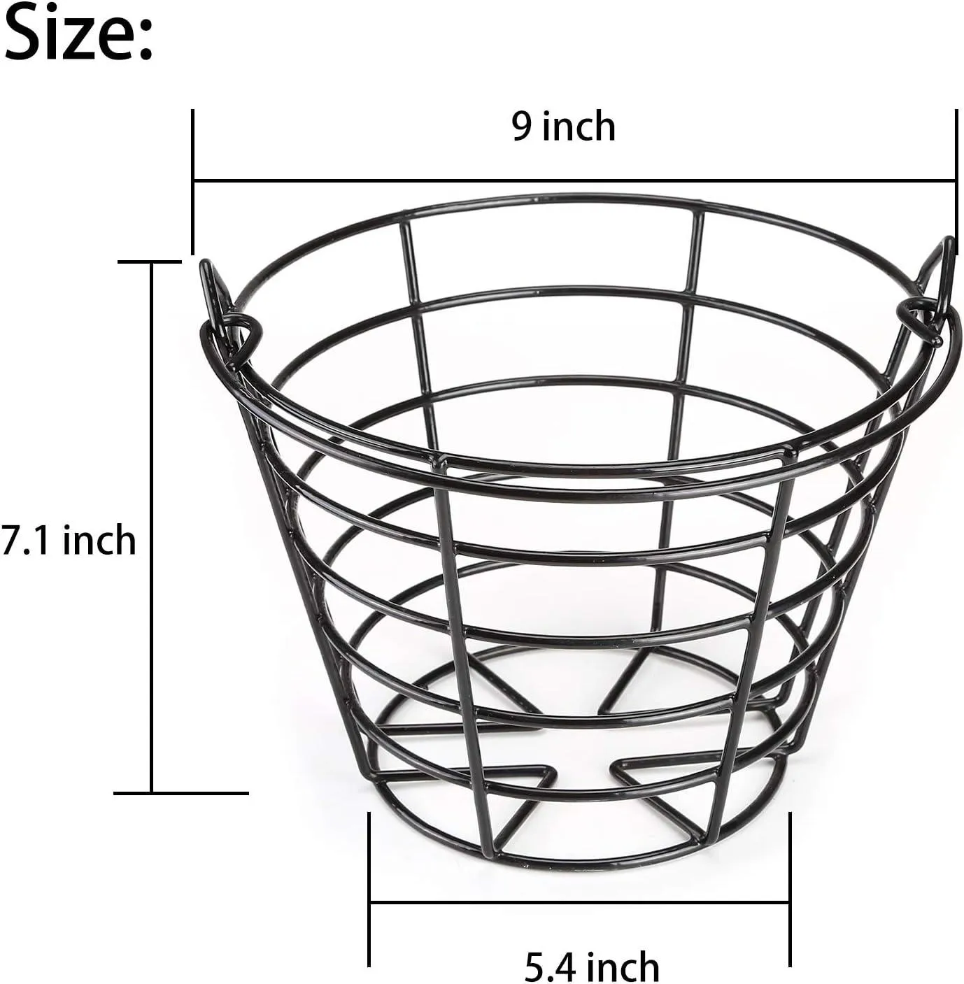 Bucket of Golf Balls: Container that holds 50 golf balls with handles for easy practice - 10L0L