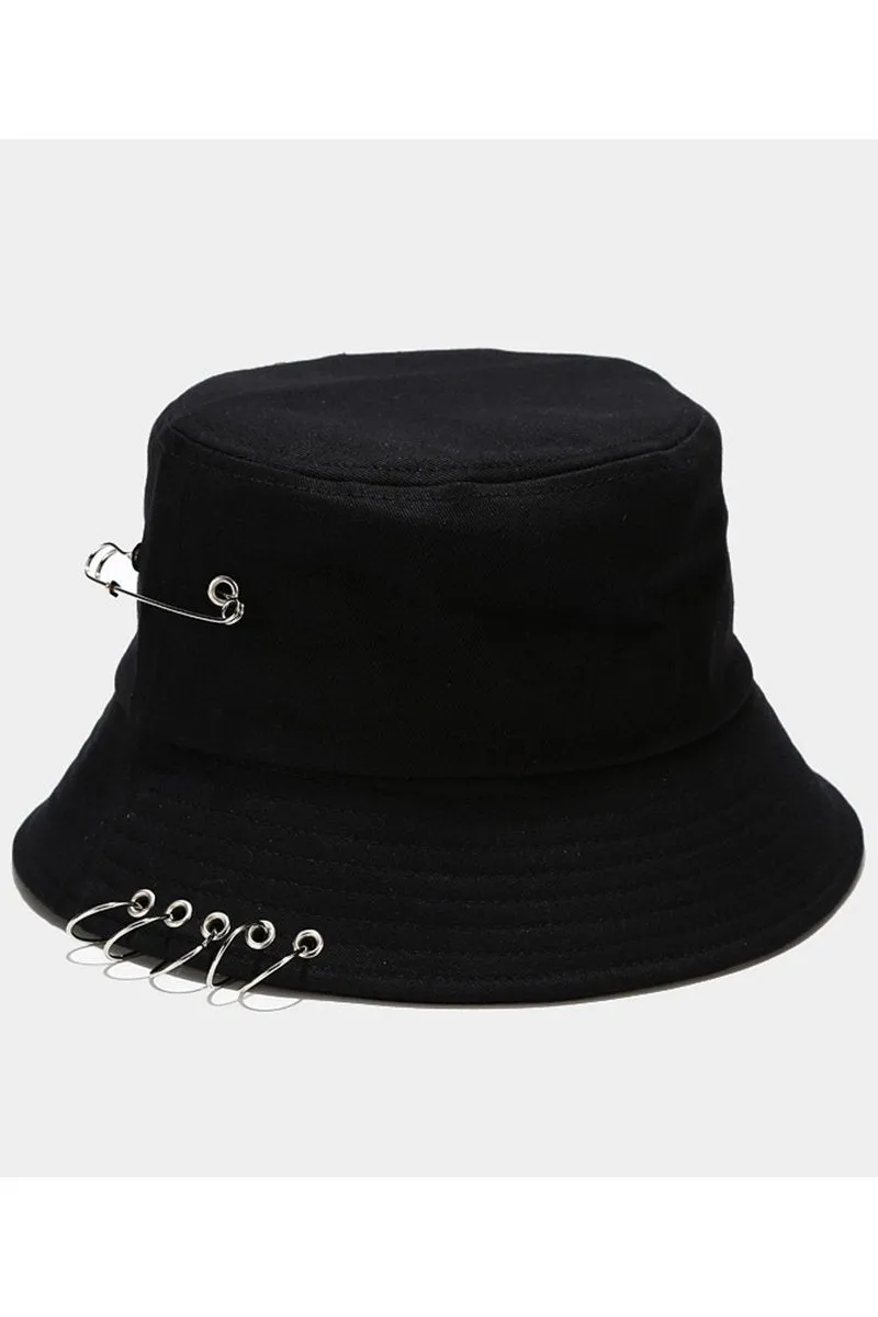 CLIP DETAILED TRENDY FASHION BUCKET HAT