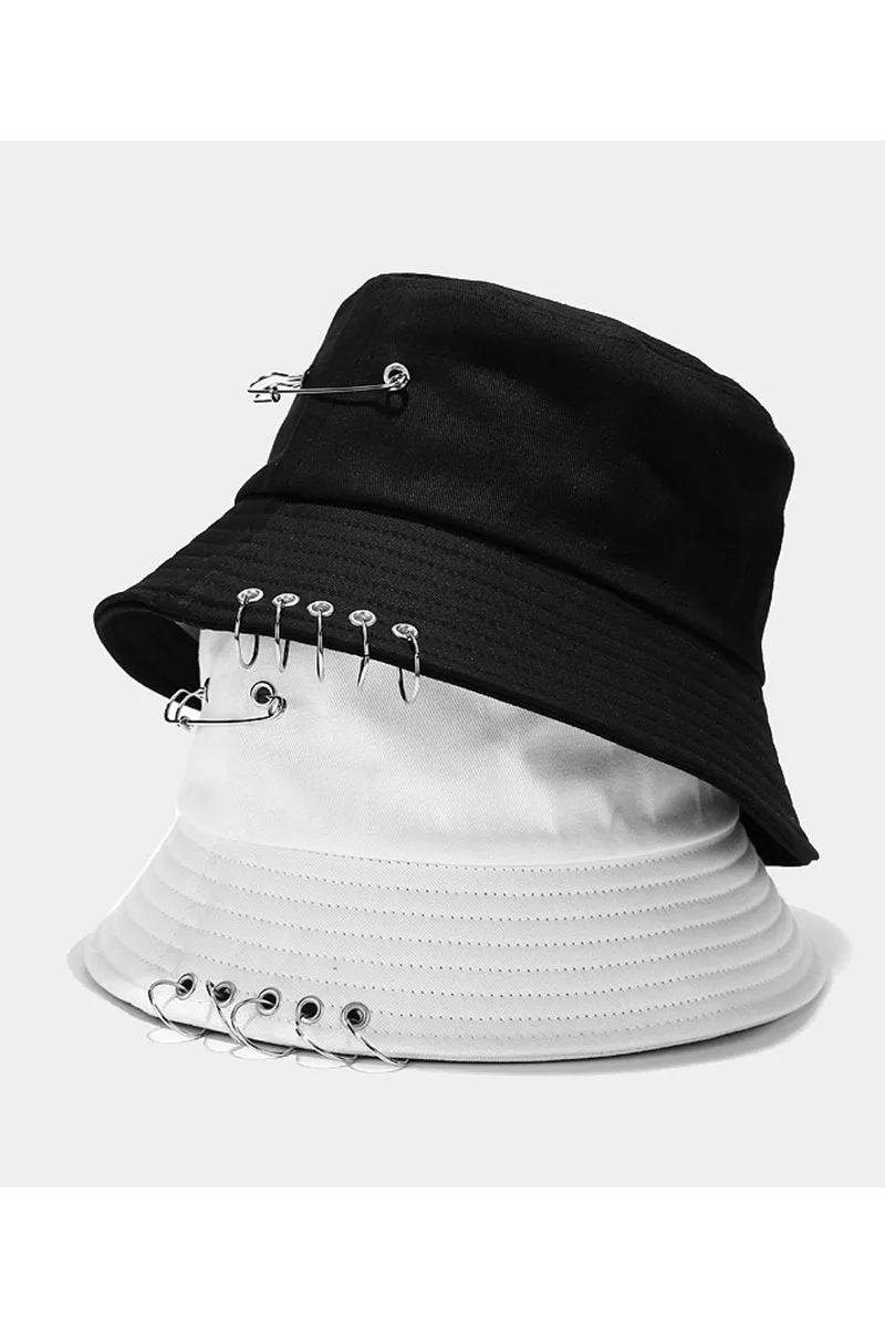 CLIP DETAILED TRENDY FASHION BUCKET HAT