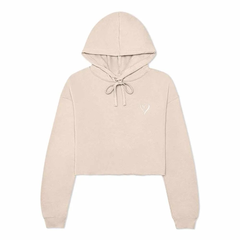 Dalix Heart Cropped Hoodie