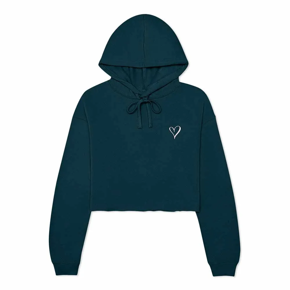 Dalix Heart Cropped Hoodie