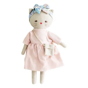 Mini Lilly Kitty Pink Linen Doll