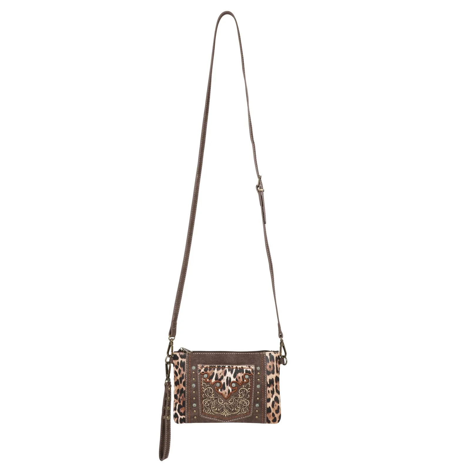 MW1213-181 Montana West Embroidered Collection Clutch/Crossbody