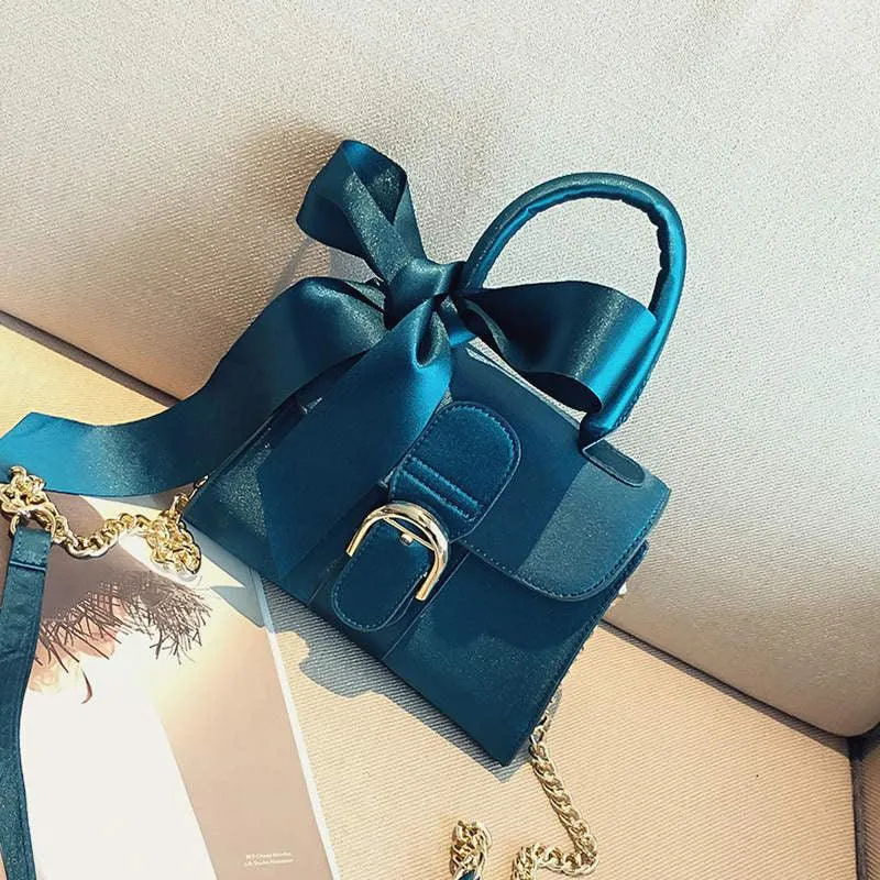 Satin Bow Handbag