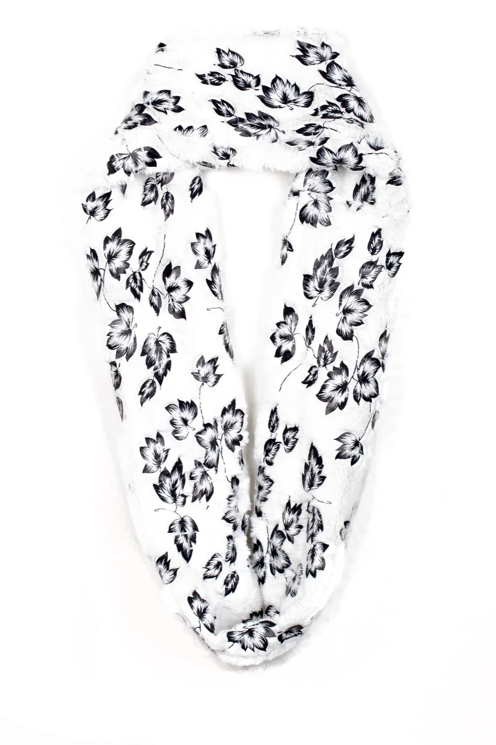 Soft Faux Fur Flower Print Snood