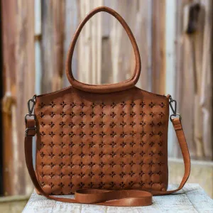 Starstruck Leather Tote - Cognac