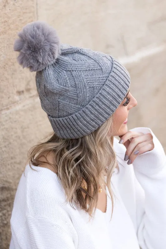 TEEK - Chunky Knit Pom Beanie