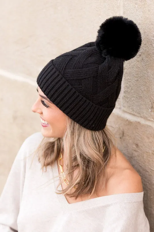 TEEK - Chunky Knit Pom Beanie