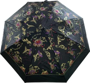 Telescopic Patterned Umbrella (Black)